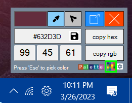 Free Color Picker Library icon on main interface