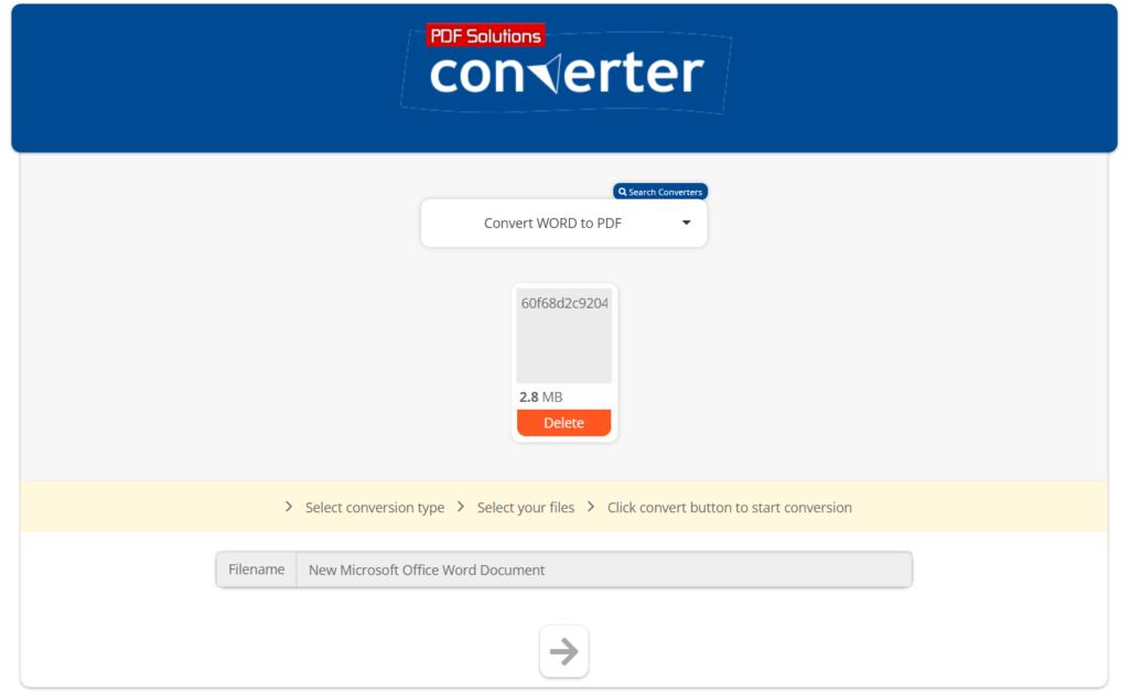 Online free word to pdf converter